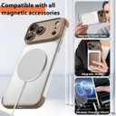 Frameles Phone CaseCompatible with iPhone 17 Pro CaseTPU Minimalist Protective. Brown