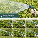 FANHAO Garden Hose Nozzle Sprayer Heavy Duty, 100% Metal Spray Nozzle High Pressure Water Hose Nozzle with 7 Patterns for Watering Garden, Washing Cars and Showering Pets