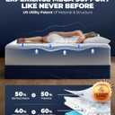 5 Inch Mega Support Memory Foam Queen Mattress Topper for Pressure Relief, Dual Layer 2.5" Pillow Top Mattress Topper Queen Plus 2.5" Cooling Gel Infused Memory Foam Mattress Pad
