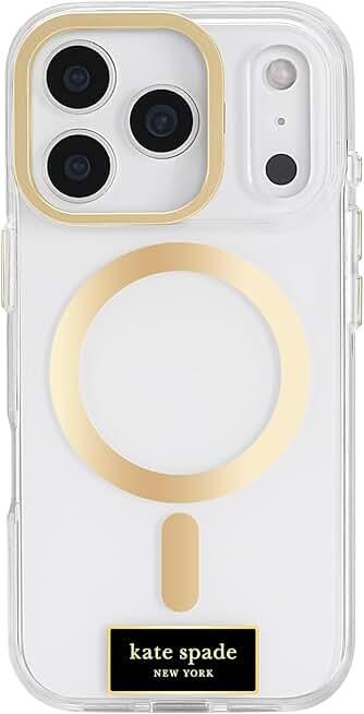 kate spade new york iPhone 17 Pro Case with Camera Stand - Compatible with MagSafe - Designer Phone Case - Icon Clear