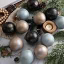 Lunmon 12 Pcs Large Neutral Textured Christmas Ornaments for Tree 3.15 Inch Rustic Vintage Christmas Balls Shatterproof Farmhouse Earth Toned Xmas Baubles for Modern Home Decor DIY Party Gift (Multi Color)