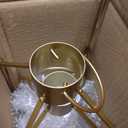 Gold Lanterns Decorative Indoor: Set of 2 Lanterns with Glass for Wedding Table Centerpieces Candle Holder for Fireplace Patio Porch Modern Home Decor