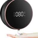 Automatic Wall-Mounted Electric Foaming Soap Dispenser : Hand-Free, Rechargeable, touchless, Intelligent, Smart and Modern Hand soap Dispenser for bathrooms, Kitchens (Black)