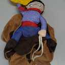 Cowboy Rider Dog Costume for Dogs Outfit Knight Style with Doll and Hat Pet Costume (L)