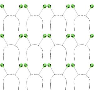 ArtCreativity Glow Alien Boppers, Set of 24, Glow-in-the-Dark Headbands for Kids, Fun Alien Birthday Party Favors, Outer Space Party Supplies, Goody Bag Fillers for Boys and Girls