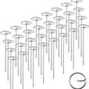 Landscape Staples,120 Pcs Garden Stakes, Circle Top 6-inch Galvanized Steel, Spikes Pins for Securing Weed Fabric Netting Ground Sheets and Fleece, Landscape Edging, G-Shaped