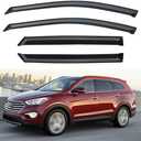 Window Visors Rain Guards Shield for 2013-2018 Hyundai Santa Fe, Out-Channel Window Vent Wind Deflectors Visors Shades for 13-18 Santa Fe (EXCLUDES Santa FE XL)