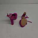 Black Platform Heel Sandals for Women 5.1 Inch Chunky Block High Heel Womens Open Toe with Bow Ankle Strap Wedding Party Dress Sandals (Hot Pink) 7.5