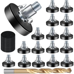 16 PCS 1/4" Thread Furniture Feet Levelers,Adjustable Furniture feet,Thread Adjustable Furniture levelers Screw,Furniture Legs (16 PCS 1/4Thread Stool Legs,with T-Nut) (With T-Nut,1/4 IN - 16 PCS)
