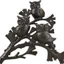 Owl Decorative Hose Holder Decorative Cast Iron Garden Hose Hanger for Outside Wall, Heavy Duty Vintage Hose Reel for Patio, Yard, or Villa (garden hose holder)