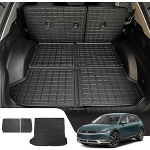 Cargo Mat Compatible with 2022-2025 Hyundai Ioniq 5 Trunk Mat Cargo Liner All Weather Back Seat Cover Protector 2024 Ioniq5 Accessories