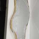 Irregular Wall Mirror, 20"x36" Gold Abstract Asymmetrical Mirrors for Wall, Decorative Cloud Wavy Mirror for Bathroom, Bedroom, Cloakroom, Entryway, Shatter-Proof Aluminum Alloy Frame