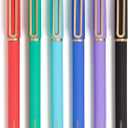 U Brands Catalina Felt Tip Pens, Set of 6 Assorted Color Ink Pens, Soft Touch Bright Tones, Medium (0.7 mm) Point