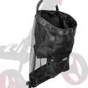 Golf Push Cart Accessories Mesh Storage Bag, 3 Wheel Push-Pull Golf Cart Backside Extension Storage Net Organizer for Universal Golf Push Cart Accessory