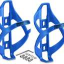 Corki Cycles Bike Water Bottle Holder, Right Side Load Water Bottle Cage for Road, Mountain, Gravel Bicycle Palatinate Blue 2 Pack