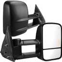 AUTOSAVER88 Towing Mirrors Compatible with 2003-2007 Chevy Silverado GMC Sierra 1500 2500 HD 3500, Power Heated Side View Tow Mirrors for Tahoe Suburban Avalanche Yukon with Arrow Turn Signal Light
