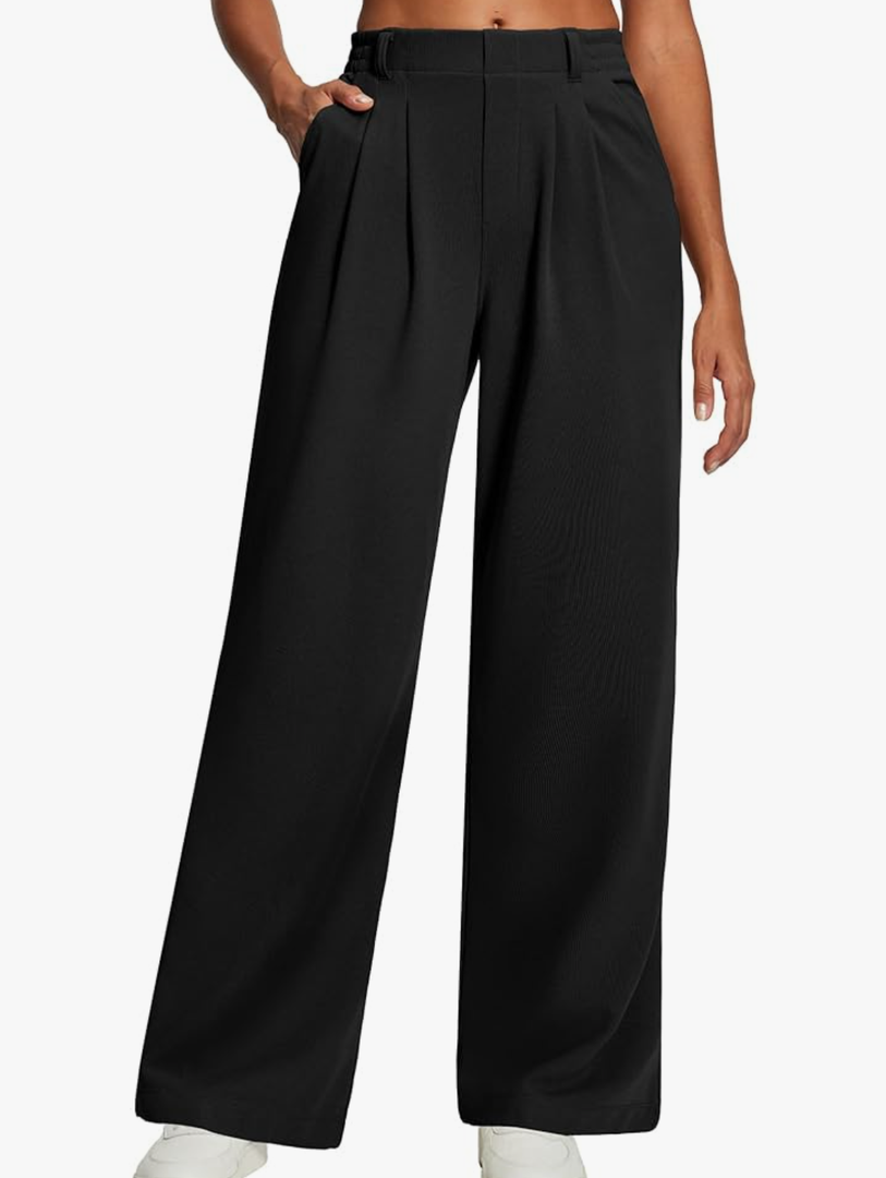 Heathyoga Wide Leg Stretchy Work Pants Women Pull on Dress Pants High Waisted Business Casual Trousers Slacks for Women XL