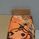 6ft Tall LED Lighted Inflatable Scarecrow and Pumpkin – Halloween Thanksgiving Fall Yard Decoration with Built-in Lights – Outdoor Blow Up Decor for Lawn, Garden, Party