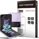 EASY POSITION (3Sets Galaxy Z Flip 3 5G Matte Anti Glare Screen Protector Film, 3pcs Inner +3pcs Outer + 3pcs Hinge, Perfect Touch, BubbleFree, Easy Installation with Guide tool