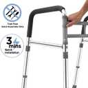 Toilet Safety Rails for Seniors, Adjustable & Foldable Toilet Frame for Elderly and Disabled, Handicap Toilet Handles Fits Any Toilet (350 lb)