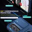 for Samsung Galaxy A35 Case with 2 Screen Protectors,Built-in Slide Camera Cover,with 360Kickstand Ring for A35 Case Shockproof Anti-Scratch Military-Grade Drop Heavy Duty Protection Blue