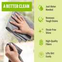 E-Cloth Microfiber Window Cleaning Cloth Kit - Glass Cleaning Cloth for Windows, Mirrors, Cars, Lenses, Eyeglasses, & More, Streak Free Clean, Machine Washable Reusable Towel - Gray