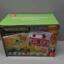 Wooden Barn Toys, Play Barn with 12 Animal Play Figures for 3+ Years Old, Toy Barn and Farm AnimalsWooden Barn Playset for Christmas Birthday Gift for Boys Girls