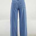 EMMIOL Womens Jeans Straight Leg,Mid-High Rise Baggy Denim Pants,Boyfriend Wide Leg,Loose Fit with Pocket,Runs Small; Size Up