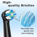 9 Pack IO Replacement Brush Heads Compatible with Oral B iO 2/3/4/5/6/7/8/9/10/Deep Clean Series Electric Toothbrushes, Medium-Hard Bristles IO Toothbrush Head Compatible with Oral B (Black)