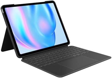 Logitech Combo Touch iPad Air 13 inch Case M2 (2024), iPad M3 & Air Keyboard Case with Kickstand - Midnight Black