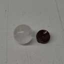 AMOYSTONE Clear Quartz Ball Natural Quartz Sphere Crystal Ball with Wooden Base (2.7")
