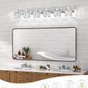 VOLISUN 6-Light Crystal Bathroom Vanity Light Fixtures, Chrome