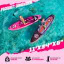 WNOVA 11' Inflatable Stand Up Paddle Board, 34" Extra Wide Stable iSUP for Adults & Youth, with Camera Mount & Premium Accessories, Non-Slip Deck for All Skill Levels (Pink Girl)