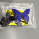 Dotesy 2 Pack Bling Bling Butterfly Air Vent Clips Crystal Butterfly Car Air Fresheners Vent Clips Diamond Cute Car Interior Decor for Women (Blue)