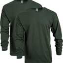 Gildan Adult Heavy Cotton Long Sleeve T-Shirt, Style G5400, 2-Pack (Medium)