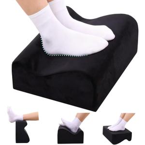 Foot Rest for Under Desk at Work,at Work Soft Ergonomic Footrest,Support Foot Pillow,Heel Chair,Leg Elevation Pillow,(Black)