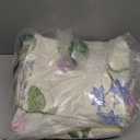Bedorm Floral Duvet Cover Queen Size - 3 Pieces Soft & Breathable 100% Cotton Duvet Cover Set with Zipper Closure, Pink Floral Green Botanical Print Cottage Core Bedding Set for Everyday Use