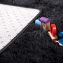 Noahas Fluffy Black 4x6 Area Rugs for Bedroom Living Room,Thick Shag Throw Floor Carpet,Soft Shaggy Bedside Non-Slip Plush Dorm Nursery Kids Rug