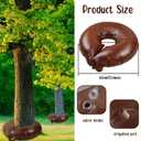 Mumufy 20 Pack Tree Watering Ring Tree Watering Bag 10 Gallon Slow Release PVC Drip Irrigation Water Pouch Automatic Drip System for Planting Gardening Trees and Shrubs, 23.6 Inch (Brown), Large