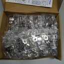 20 Pack Soft Close Cabinet Door Hinges for 1/2" Partial Overlay, 105 Degree Opening Angel, Stainless Concealed Kitchen Cabinet Hinges with Mounting Screws, Manual and Door Bumpers