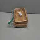 2 Pack Rattan Bathroom Vanity Tray 10 x 6 x 2 Inches Wicker Toilet Tank Topper Basket for Bathroom Kitchen Toilet Tank Vanity Countertop Table Shelf