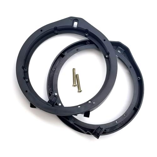 6.5 Inch Speaker Adapter Bracket Ring, ABS Plastic Audio Speaker Repair Modification Gasket, All-in-one Replacement Accessories, Compatible with Honda Griffith (Black)