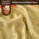 Biscaynebay Fall Round Tablecloth 60''-Gold Thanksgiving Autumn Harvest Gathering Jacquard Fabric Damask Table Cloth, Small Circle Folding Table Covers Kitchen Dinner Dining Picnic Holiday Parties