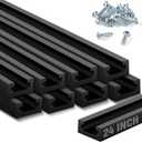 Zonon 8 Pack 24 Inch Double-cut Profile Universal T Track with Predrilled Mounting Holes, Aluminum T Track with Screws for Woodworking Jigs and Fixtures, Drill Press Table, Router Table, Workbench