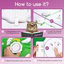 Interactive Cat Toy, Rechargeable Automatic Moving Concealed Feather, Touch-Activated with Mouse Squeak, 3 Modes, USB Cat Kitten Toy for Indoor Cats, Exercise & Boredom Relief