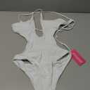 HYPERFIRE Women's Sexy Criss Cross Halter Bathing Suit Cut Out Backless Monokini Swimsuits One Piece White XS