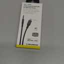 Scosche i3AUXB4SG-SP MFi Certified Hookup Premium Lightning to AUX Braided Audio Cable, 4 Feet, Space Gray (Black)