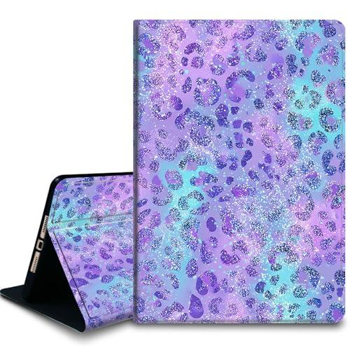 Bxgolkgd Tablet Case for Samsung Galaxy Tab A11 8.7 Inch 2025 Model (SM-X133/X135/X135F),Shockproof Stand Cover with Heat Dissipation,Auto Wake/Sleep Function,Purple Leopard Glitter