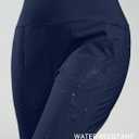 Soothfeel Women's Fleece Lined Joggers Pants High Waisted Water Resistant Thermal Sweatpants Winter Hiking Pants with Pockets (Navy)