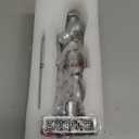 Knight Pen Stand Decoration Resin Pen Holder Art Craft Paperweight for Desktop Organizer Festival Gifts for Boyfriend Husband Dad Son(Silver)